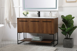 48 inch  Single Bathroom Vanity in Walnut Brown