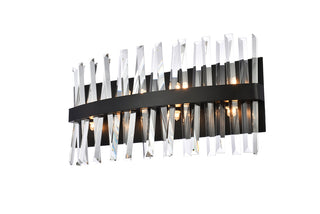 Serephina 24 inch crystal bath sconce in black