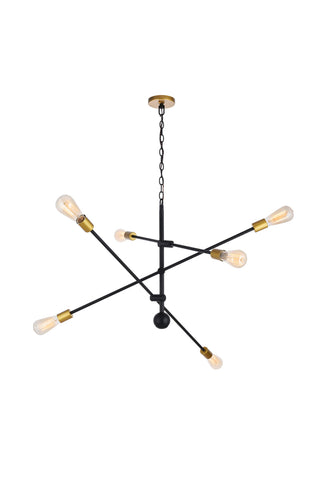 Axel 6 Lights Black Pendant