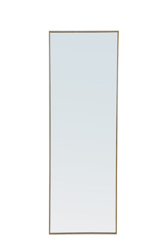 Metal frame Rectangle Mirror 18 inch Brass