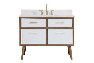 42 inch bathroom Vanity in White with Backsplash