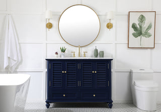 48 inch Single bathroom vanity in blue