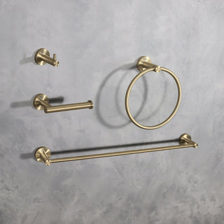 Freya 4-Piece Bathroom Hardware Set in Brushed Gold