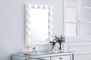 Brenda 24 inch by 32 inch plug in LED 5000K mirror in white