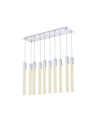 Weston 10 lights pendant in chrome