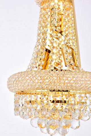 Primo 4 light Gold Wall Sconce Clear Royal Cut Crystal