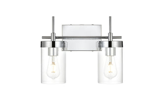 Benny 2 light Chrome and Clear Bath Sconce