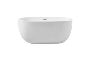 54 inch soaking roll top bathtub in glossy white