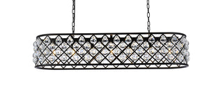 Madison 7 light Matte Black Chandelier Clear Royal Cut Crystal