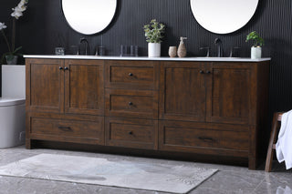 84 Inch Double Bathroom Vanity In Expresso