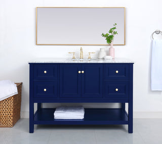 48 inch Single bathroom vanity in Blue