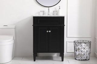 24 inch Single bathroom vanity in Black