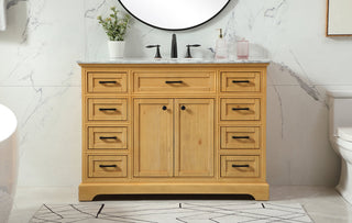 48 inch Single bathroom vanity in natural wood