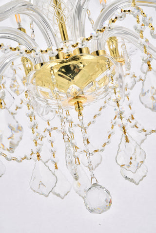 Verona 8 light Gold Chandelier Clear Royal Cut Crystal