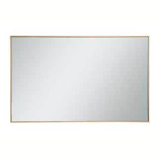 Metal frame rectangle mirror 30 inch in Brass