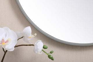 Metal frame round mirror 21 inch in Grey