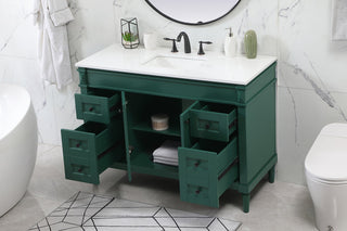 48 inch Single bathroom vanity in green