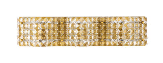 Ollie 3 light Brass and Clear Crystals wall sconce