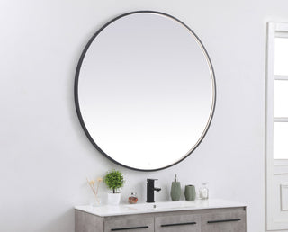 Pier 48 inch LED mirror with adjustable color temperature 3000K/4200K/6400K in black