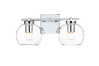 Juelz 2 light Chrome and Clear Bath Sconce