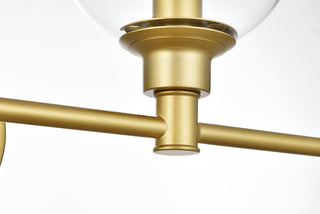 Jaelynn 5 light Brass and Clear Bath Sconce