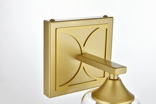 Harris 1 light Brass and Clear Bath Sconce