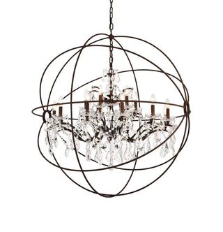 Geneva 18 light Rustic Intent Chandelier Clear Royal Cut crystal