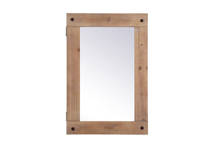 Wooden mirror medicine cabinet 22 inch x 33 inch in Brown