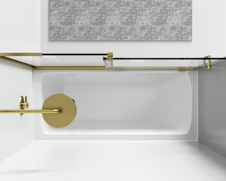 Frameless tub door 60 x 60 Brushed Gold