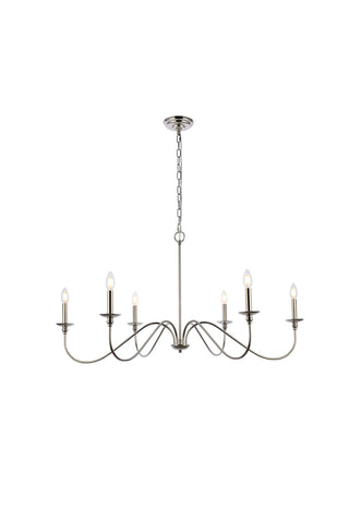 Rohan 42 inch chandelier in polished nickel