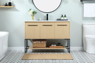 48 inch Single bathroom vanity in maple