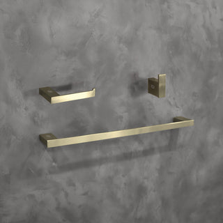 Sofia 3-Piece Bathroom Hardware Set in Brushed Gold