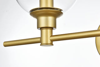 Jaelynn 4 light Brass and Clear Bath Sconce