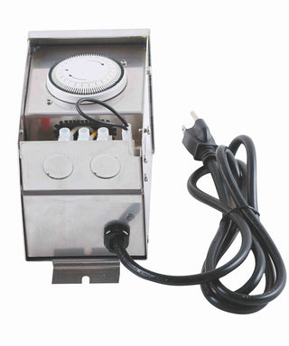 LOW VOLTAGE LANDSCAPE TRANSFORMER 75W, STAINLESS STEEL,INPUT: 120VOUTPUT: 0V-12V-13V-14V-15V,ETL LISTED, TIMER INCLUDED,5 YEARS WARRANTY