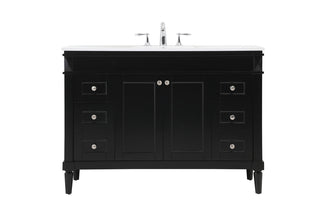 48 inch Single bathroom vanity in black