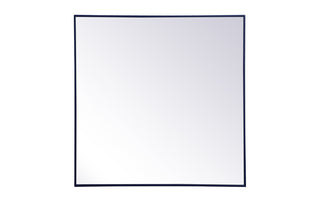 Metal frame round mirror 36 inch x 36 inch in Blue