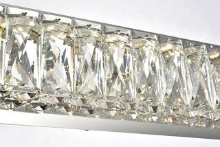 Monroe Integrated LED chip light Chrome Wall Sconce Clear Royal Cut Crystal