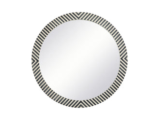 Round mirror 42 inch in Chevron