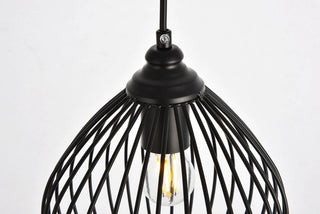 Sayer Collection Pendant D7.9 H8.9 Lt:1 Black Finish