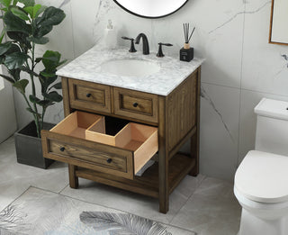 30 inch Single bathroom vanity in driftwood