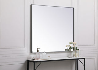 Metal frame rectangle mirror 36 inch x 40 inch in Grey