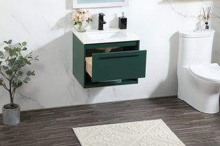 24 inch Single bathroom vanity in green