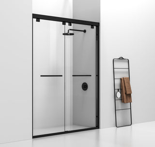 Semi-frameless shower door 60 x 76 Matte Black