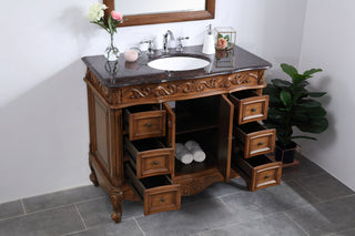 42 in. Single Bathroom Vanity set in teak