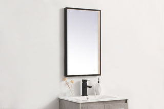 Pier 18x30 inch LED mirror with adjustable color temperature 3000K/4200K/6400K in black