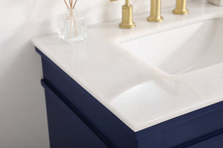 30 inch Single bathroom vanity in blue