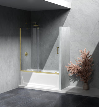 Frameless tub door 60 x 60 Brushed Gold