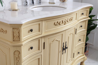 48 in. Single Bathroom Vanity set in light antique beige