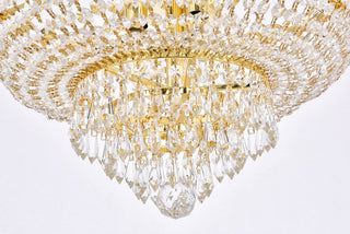 Century 12 light Gold Chandelier Clear Royal Cut Crystal