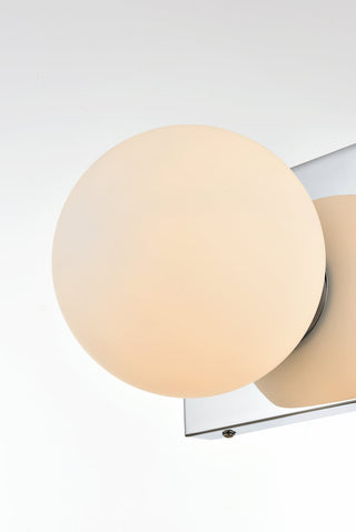 Jaylin 1 light Chrome and frosted white Bath Sconce